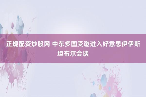 正规配资炒股网 中东多国受邀进入好意思伊伊斯坦布尔会谈