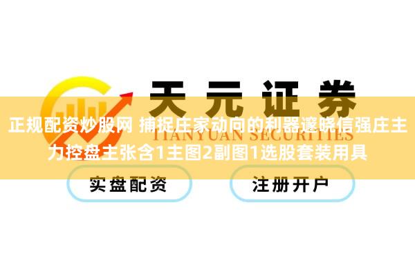 正规配资炒股网 捕捉庄家动向的利器邃晓信强庄主力控盘主张含1主图2副图1选股套装用具