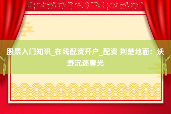 股票入门知识_在线配资开户_配资 荆楚地面：沃野沉逐春光