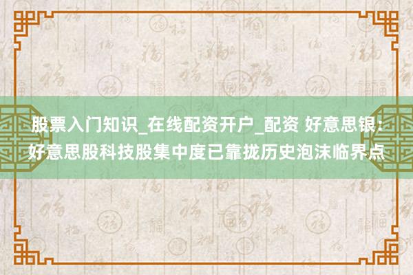股票入门知识_在线配资开户_配资 好意思银：好意思股科技股集中度已靠拢历史泡沫临界点